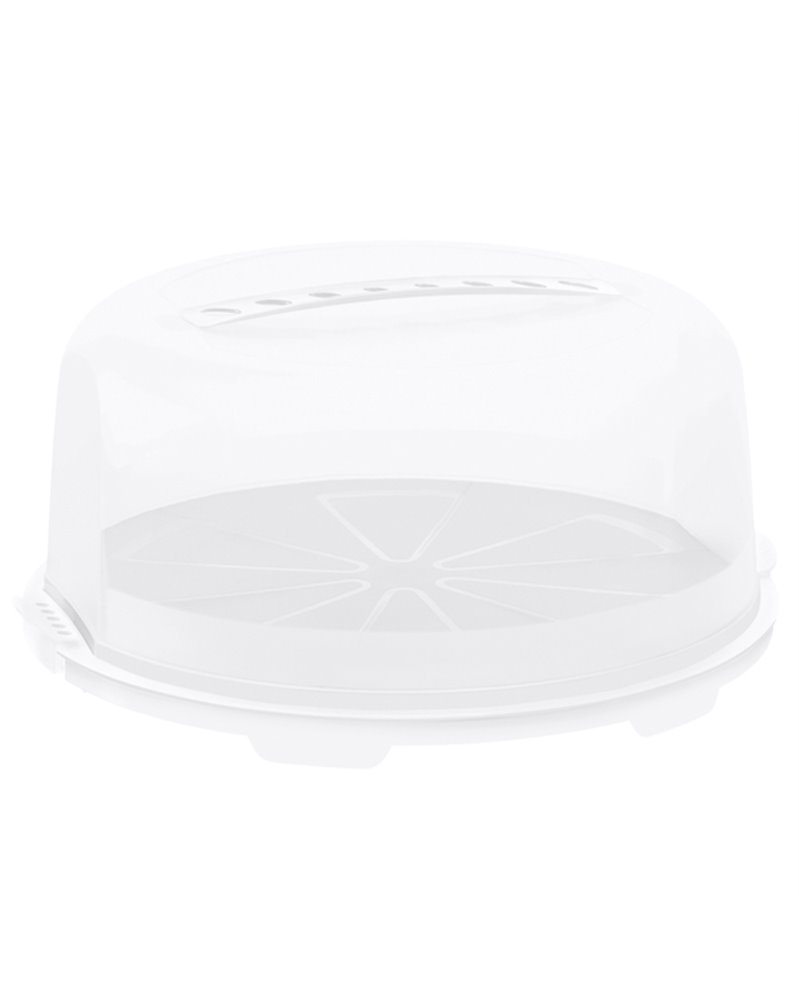 TORTIERA IN PP Ã˜ 35CM TRASPARENTE/BIANCO