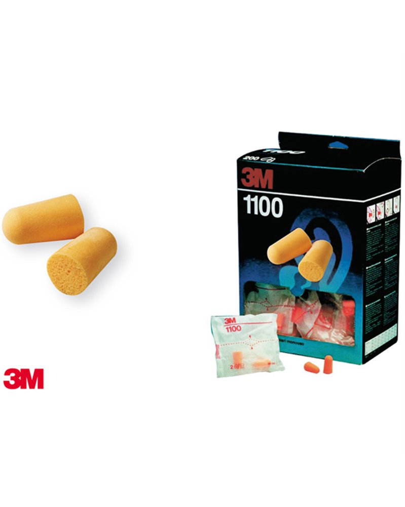 200 COPPIE di INSERTI AURICOLARI MODELLABILI 1100 3M 200 COPPIE di INSERTI AURICOLARI MODELLABILI 1100 3M