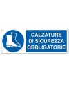 CARTELLO ALLUMINIO 35x12,5cm 'Calzatura di sicurezza obbligatoria" CARTELLO ALLUMINIO 35x12,5cm 'Calzatura di sicurezza obbligatoria"