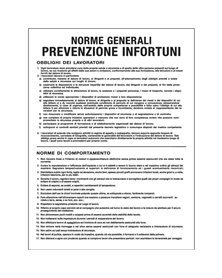 CARTELLO POLIONDA 50x67cm 'Norme generali prevenzione infortuni'