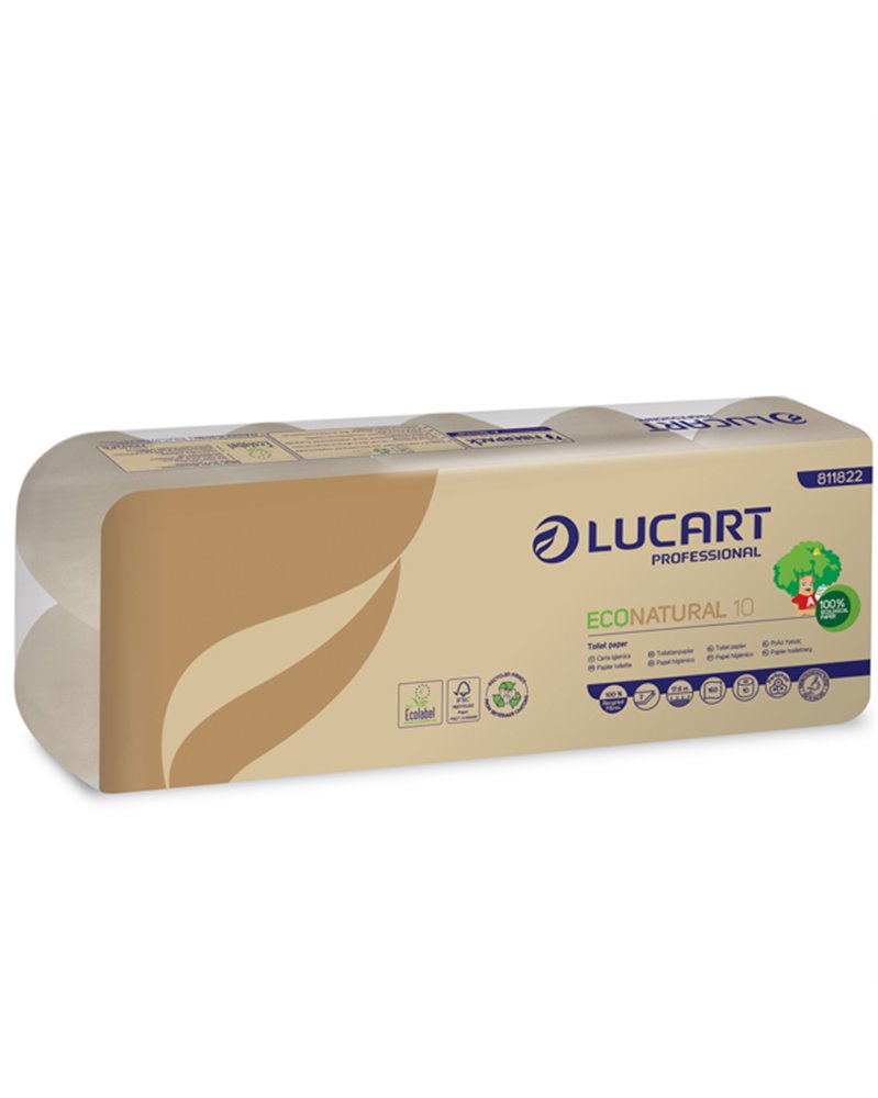 Pacco 10 rotoli Carta Igienica 180 strappi EcoNatural Lucart