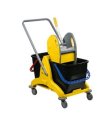 Carrello doppia vasca 25+25Lt con Pressa PressClean