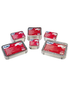 Pack 25 Contenitori alluminio 6 Porzioni + coperchio Cuki