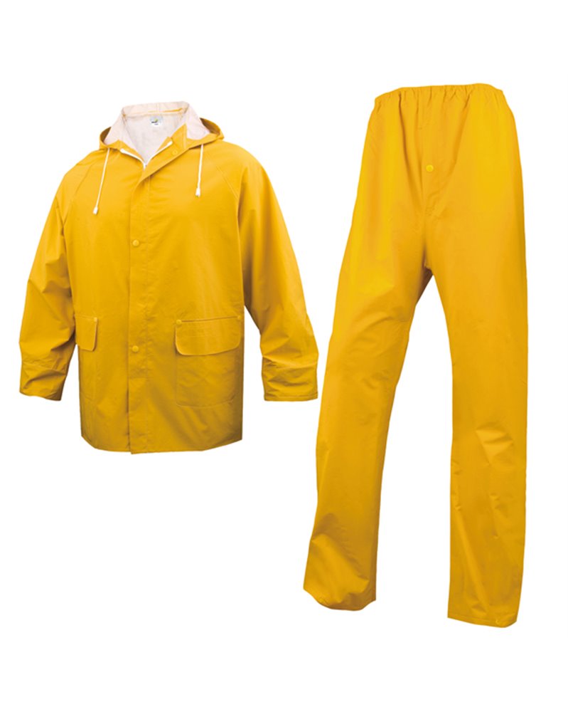 COMPLETO IMPERMEABILE EN304 Tg. XXL giallo (giacca+pantalone)