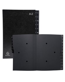 Classificatore alfabetico A-Z Ordonator per A4 nero 25x33cm Exacompta