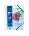 CARTELLINA PERSONALIZ. IN PP C/ELASTICO BIANCO TRASPARENTE 24x32CM KREACOVER