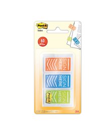 Set 60 SEGNAPAGINA Post-itÂ® Index 682-SH-OBLEU MEDIUM "Firma Qui"