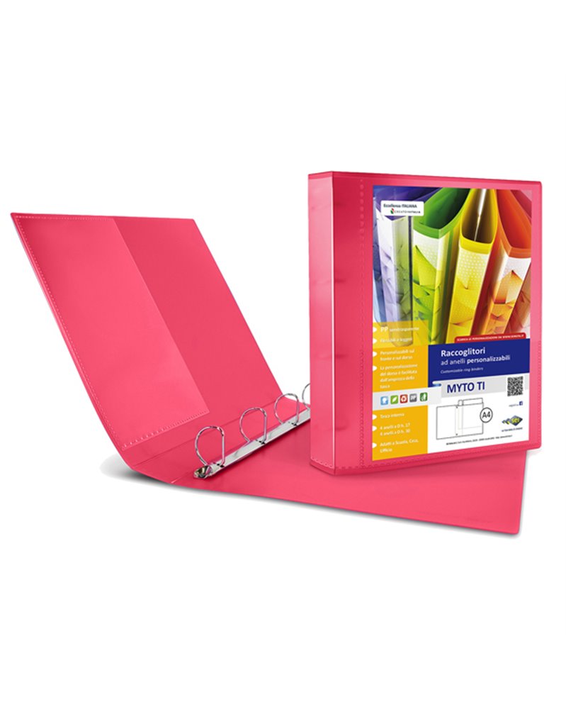Raccoglitore MYTO TI 30 A4 4D 22x30cm rosso personalizzabile SEI ROTA