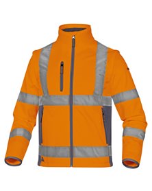 Giacca Softshell Moonlight 2 alta visibilitA' arancio fluo tg.L DeltaPlus