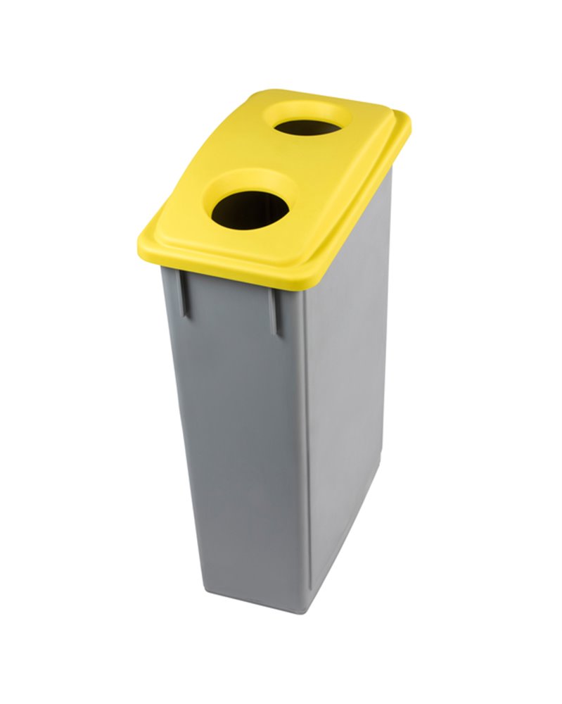 Contenitore Office 90Lt + Coperchio giallo per Bottiglie e Lattine Contenitore Office 90Lt + Coperchio giallo per Bottiglie e Lattine
