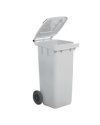 Bidone carrellato 120Lt bianco per raccolta differenziata