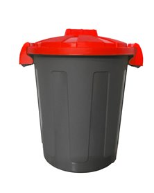 Contenitore portarifiuti Dusty 25Lt c/coperchio rosso