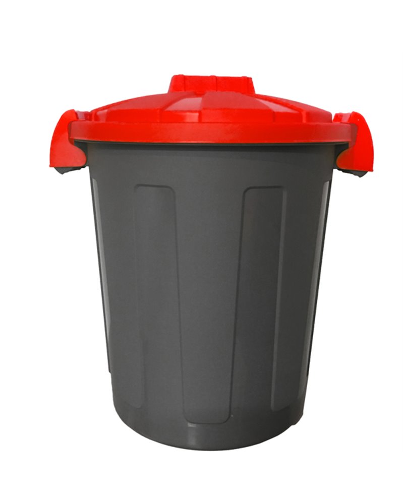Contenitore portarifiuti Dusty 25Lt c/coperchio rosso