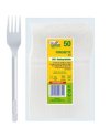 50 Forchette Compact in PLA bianco DoplaGreen 50 Forchette Compact in PLA bianco DoplaGreen
