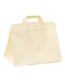 SCATOLA 250 Shoppers carta craft 28x17x32CM FLAT LARGE bianco