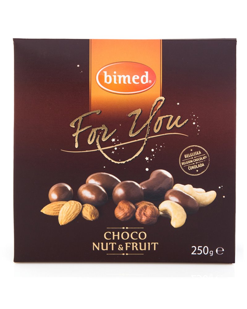 Mix frutta secca ricoperta For you choco nuts 250gr - Bimed