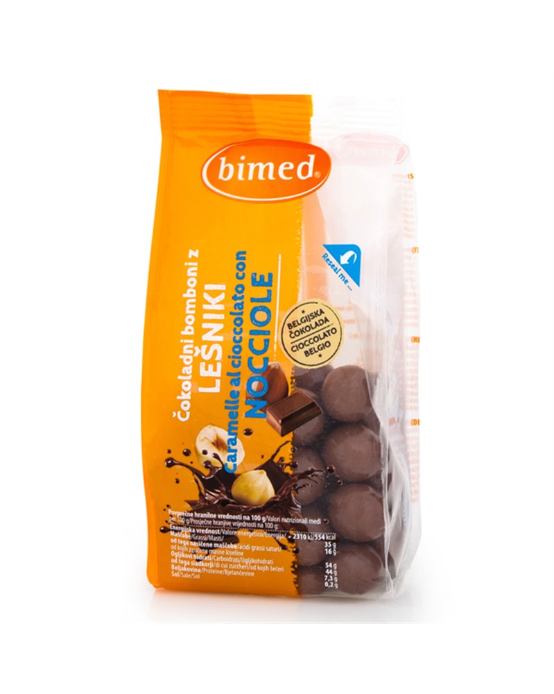 Nocciole ricoperte cioccolato 200gr - Bimed