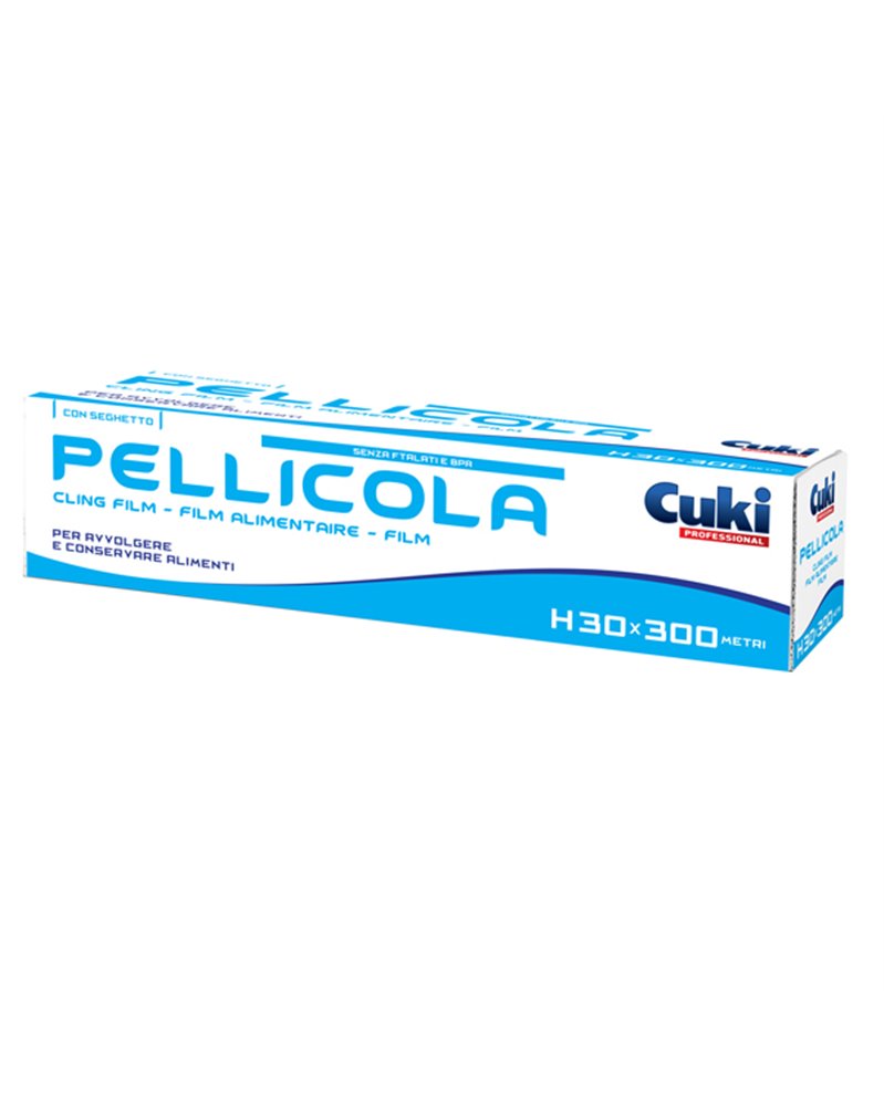 Roll pellicola trasparente in PVC H300mm x 300mt Cuki Professional