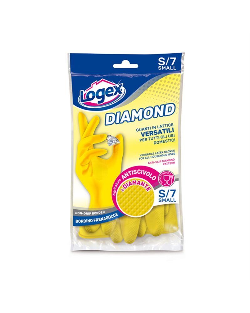 Guanti in lattice DIAMOND tg. S Giallo Guanti in lattice DIAMOND tg. S Giallo