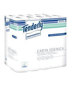 Pacco 30 rotoli Carta Igienica 160 strappi salvaspazio Tenderly