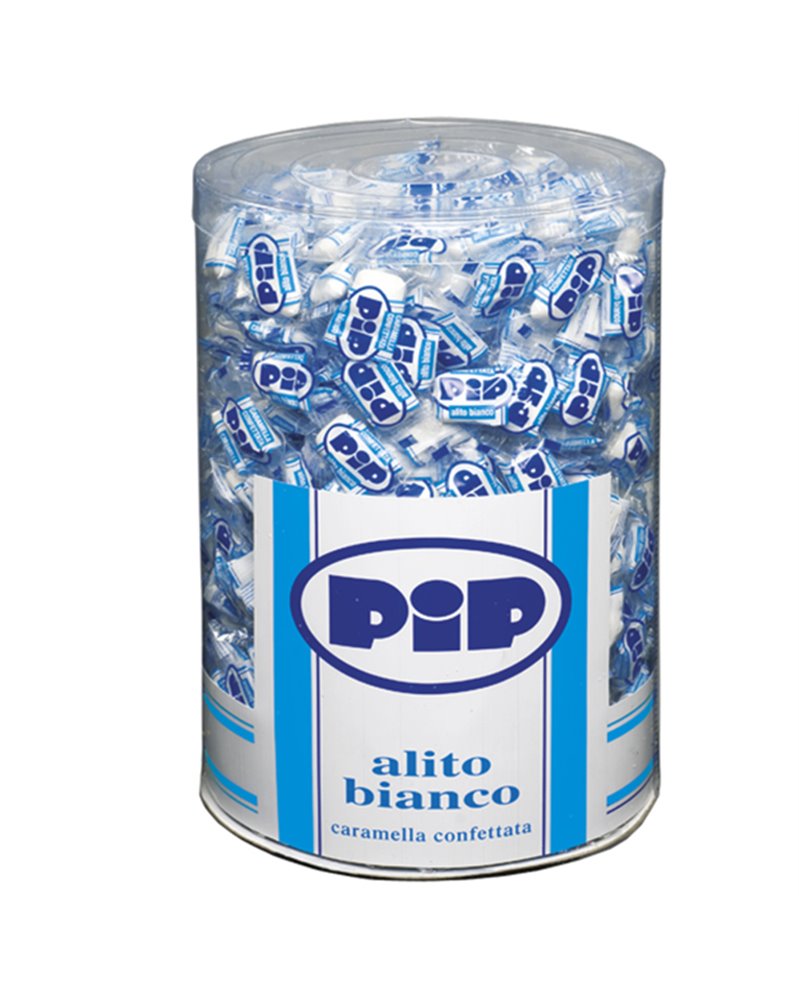 Caramelle confettate Pip Alito bianco barattolo 800 pz Caramelle confettate Pip Alito bianco barattolo 800 pz