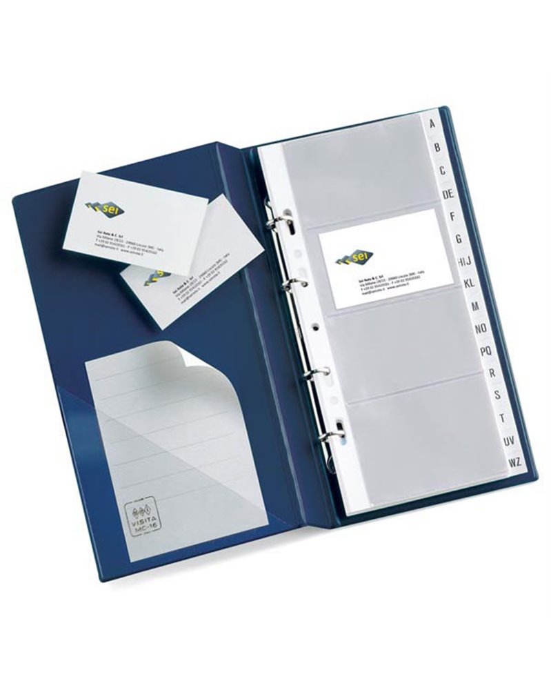 PORTABIGLIETTI DA VISITA VISITA MC 30 BLU 16.5X28CM