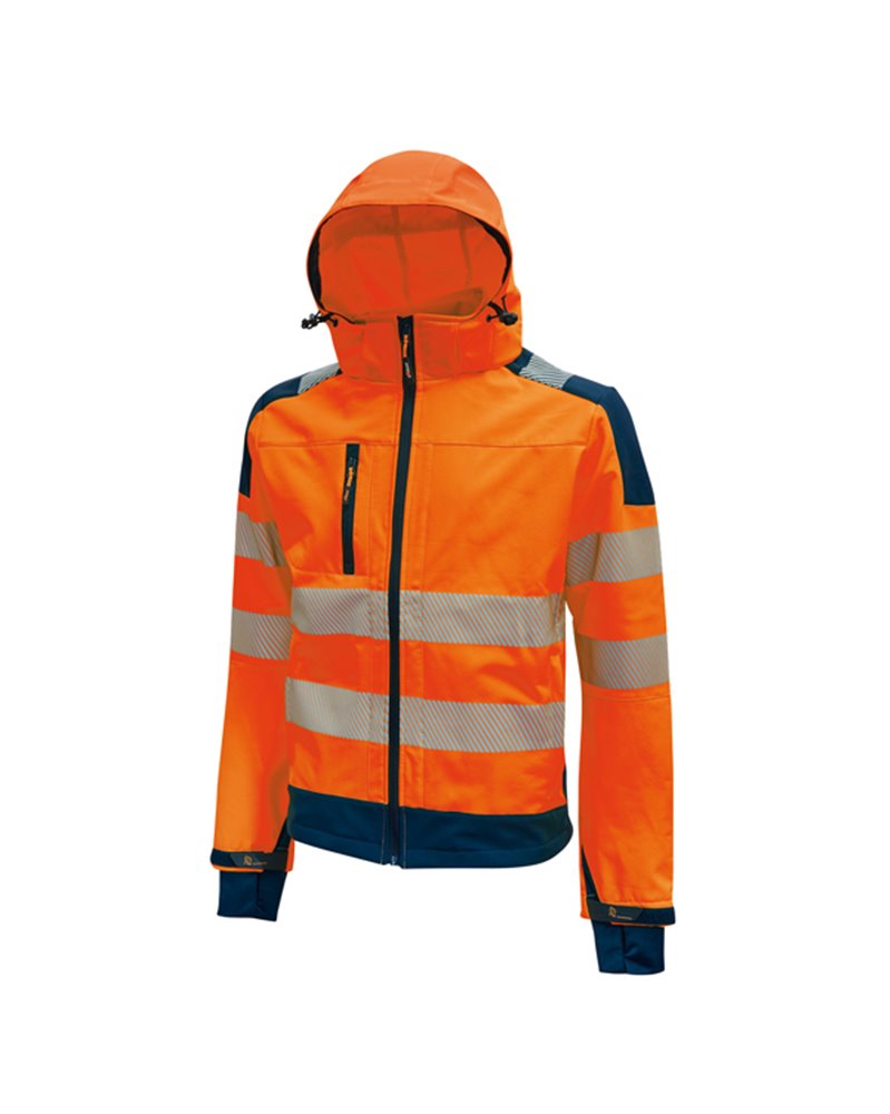 Giacca Softshell alta visibilitA' Miky arancio fluo Taglia M U-Power