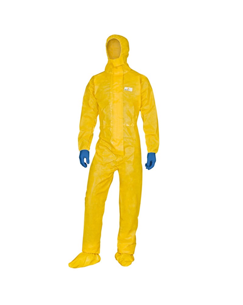 Tuta di protez. da rischio chimico DT300 Tg L giallo Deltachem