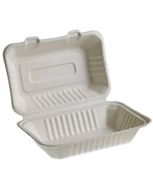 50 Vaschette Sandwich box 23x15cm Take away BIO Leone