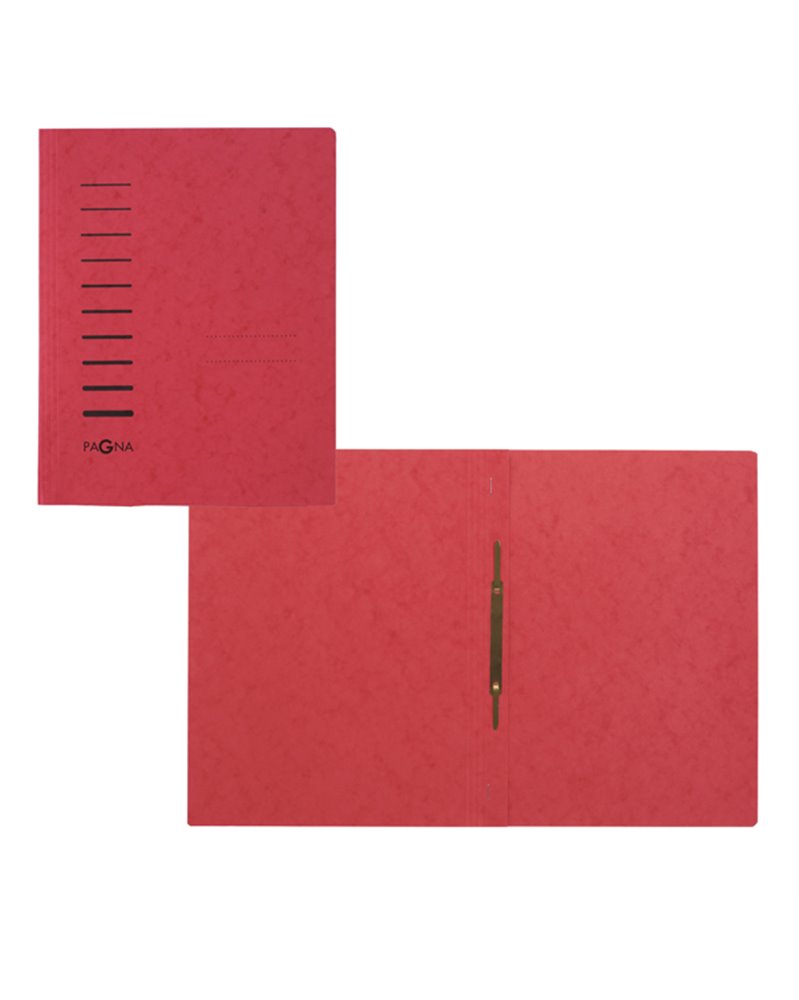 Cartellina rossa in cartone con pressino fermafogli A4 PAGNA