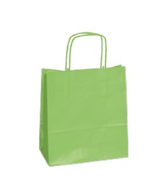 25 SHOPPERS CARTA KRAFT 22x10x29cm TWISTED verde mela