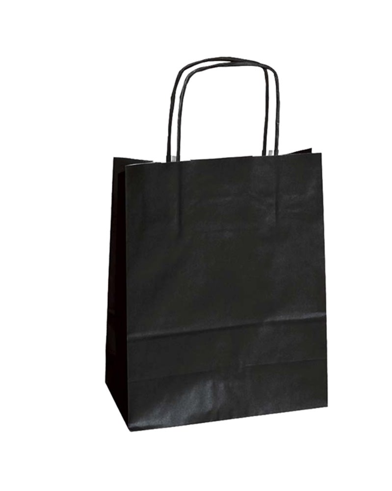 25 SHOPPERS CARTA KRAFT 45X15X50CM TWISTED nero