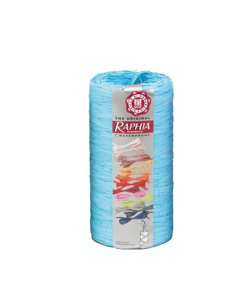 PACK NASTRO RAPHIA SYNTETIC 200mt AZZURRO PERVINCA 25 BOLIS