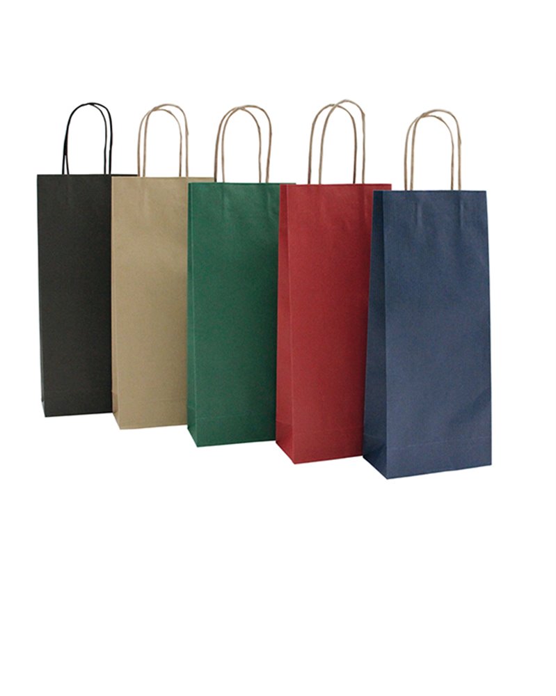 20 SHOPPERS CARTA BIOKRAFT 14X9X38CM PORTABOTTIGLIE VERDE 20 SHOPPERS CARTA BIOKRAFT 14X9X38CM PORTABOTTIGLIE VERDE