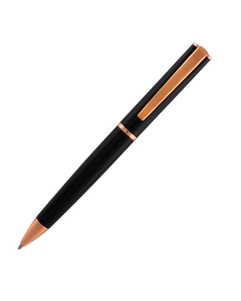 PENNA SFERA IMPRESSAâ„¢ NERO-ROSEGOLD punta M MONTEVERDE