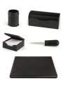 SET SCRIVANIA WILLIAM NERO SINTETICO 5 PEZZI NIJI