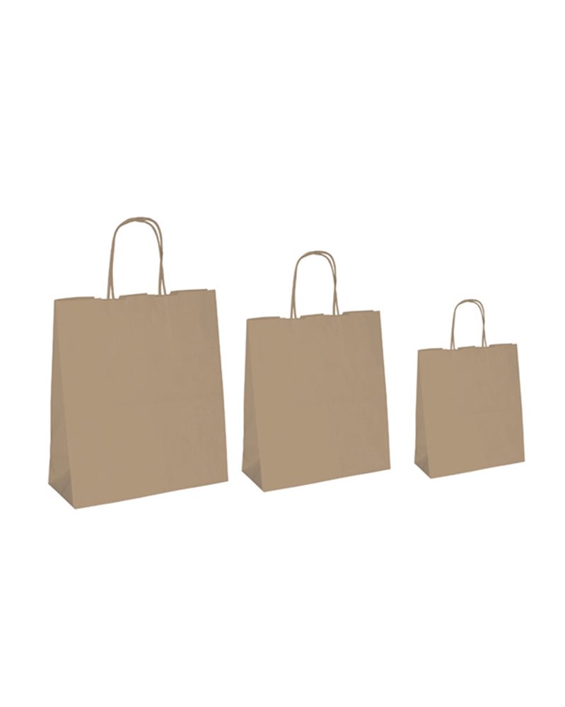 10 SHOPPERS CARTA BIOKRAFT 54X14X45CM NEUTRO CORDINO AVANA