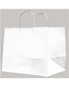 25 SHOPPERS CARTA KRAFT 32X20X33CM TWISTED LARGE BIANCO