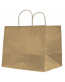 25 SHOPPERS CARTA KRAFT 32X20X33CM TWISTED LARGE AVANA