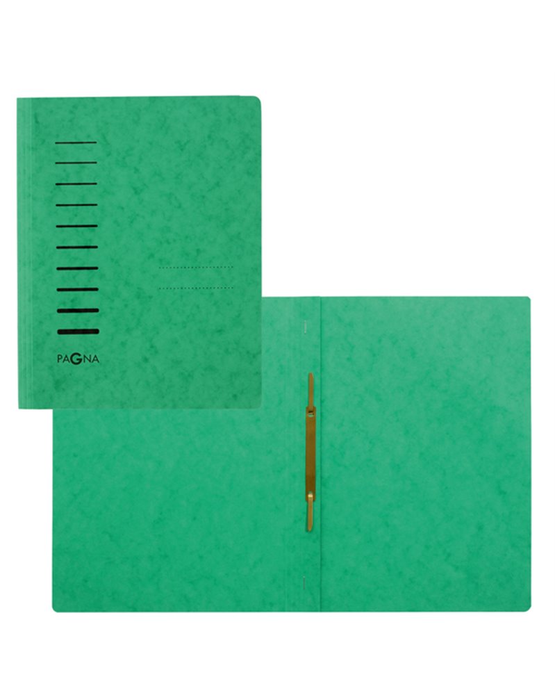 Cartellina verde in cartone con pressino fermafogli A4 PAGNA