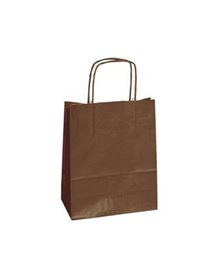 25 shoppers carta kraft 14x9x20CM twisted marrone