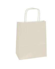 25 shoppers carta kraft 14x9x20cm twisted avorio