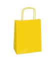 25 shoppers carta kraft 14x9x20cm twisted giallo