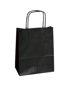 25 shoppers carta kraft 14x9x20cm twisted nero