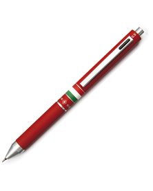 Penna sfera scatto multifunzione QUADRA fusto rosso gommato Italia OSAMA