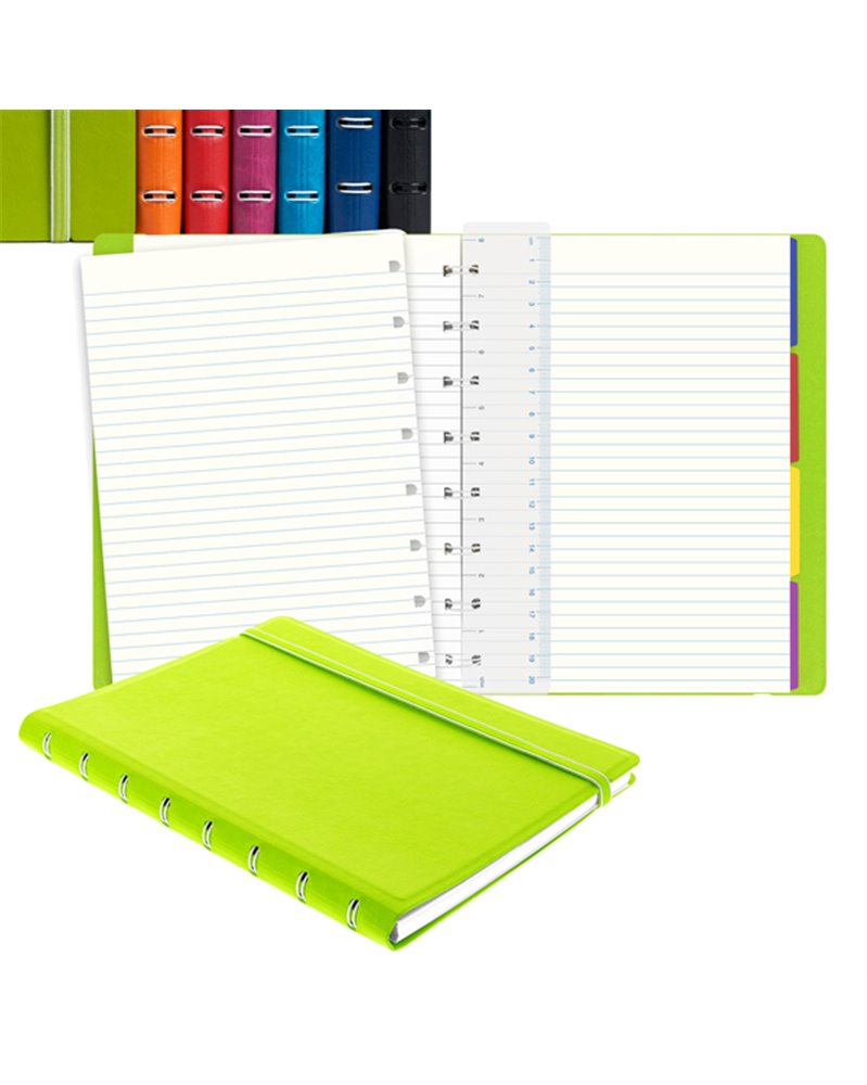 Notebook f.to A5 a righe 56 pag. blu similpelle Filofax