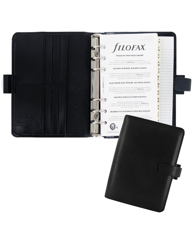 Organiser Metropol Personal f.to 188x135x38mm nero similpelle Filofax
