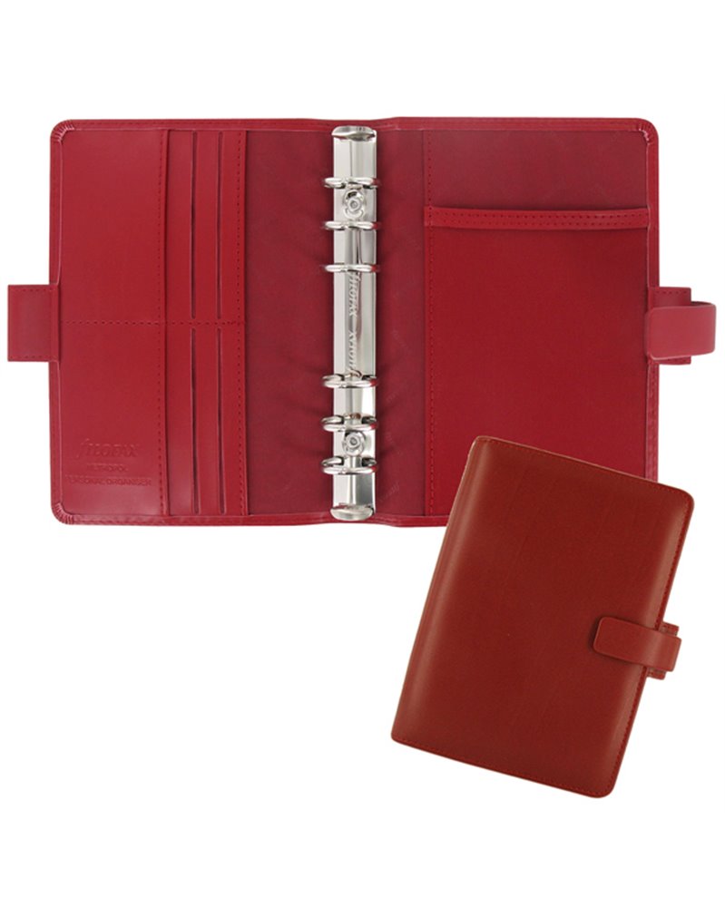 Organiser Metropol Personal f.to 188x135x38mm rosso similpelle Filofax