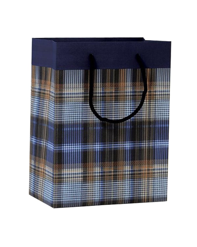 Shopper regalo SCOZZESE BLU 23x30x10cm Kartos