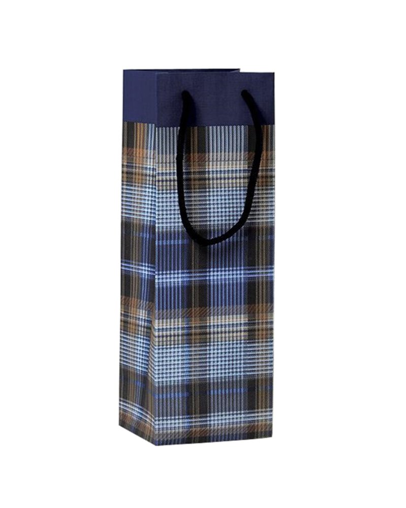 Shopper regalo SCOZZESE BLU 12x35x10cm Kartos